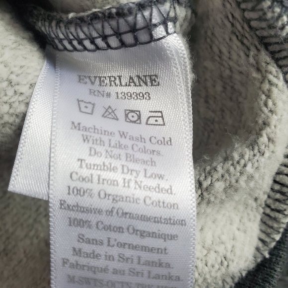 Everlane Men's Size Medium Gray Organic Cotton Track Hoodie New with Tags - Picture 6 of 6